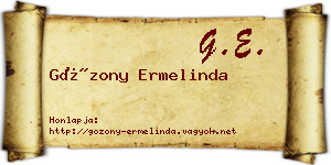 Gózony Ermelinda névjegykártya